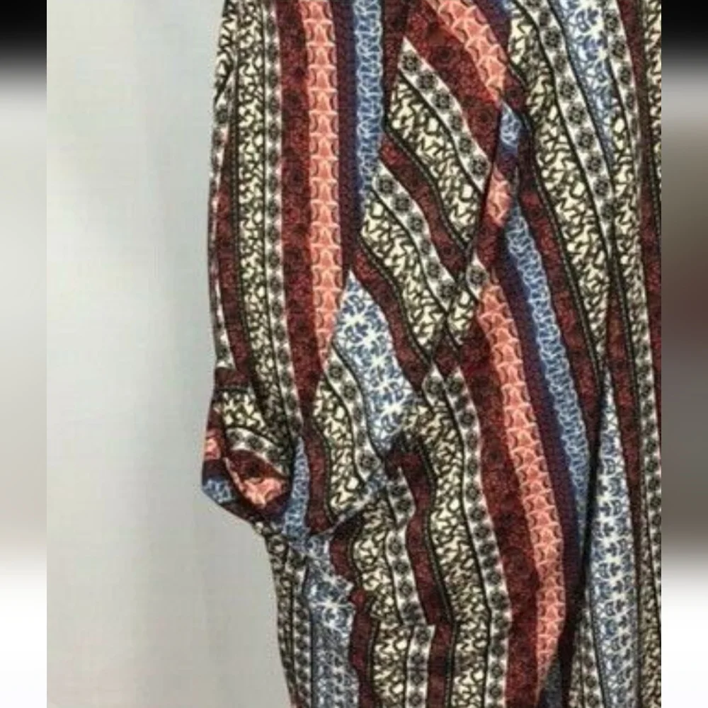 BCBGeneration Striped Draped Splice Dress with Pockets - Picture 5 of 6